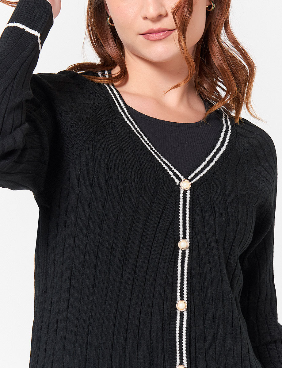 Sweater Negro Rib