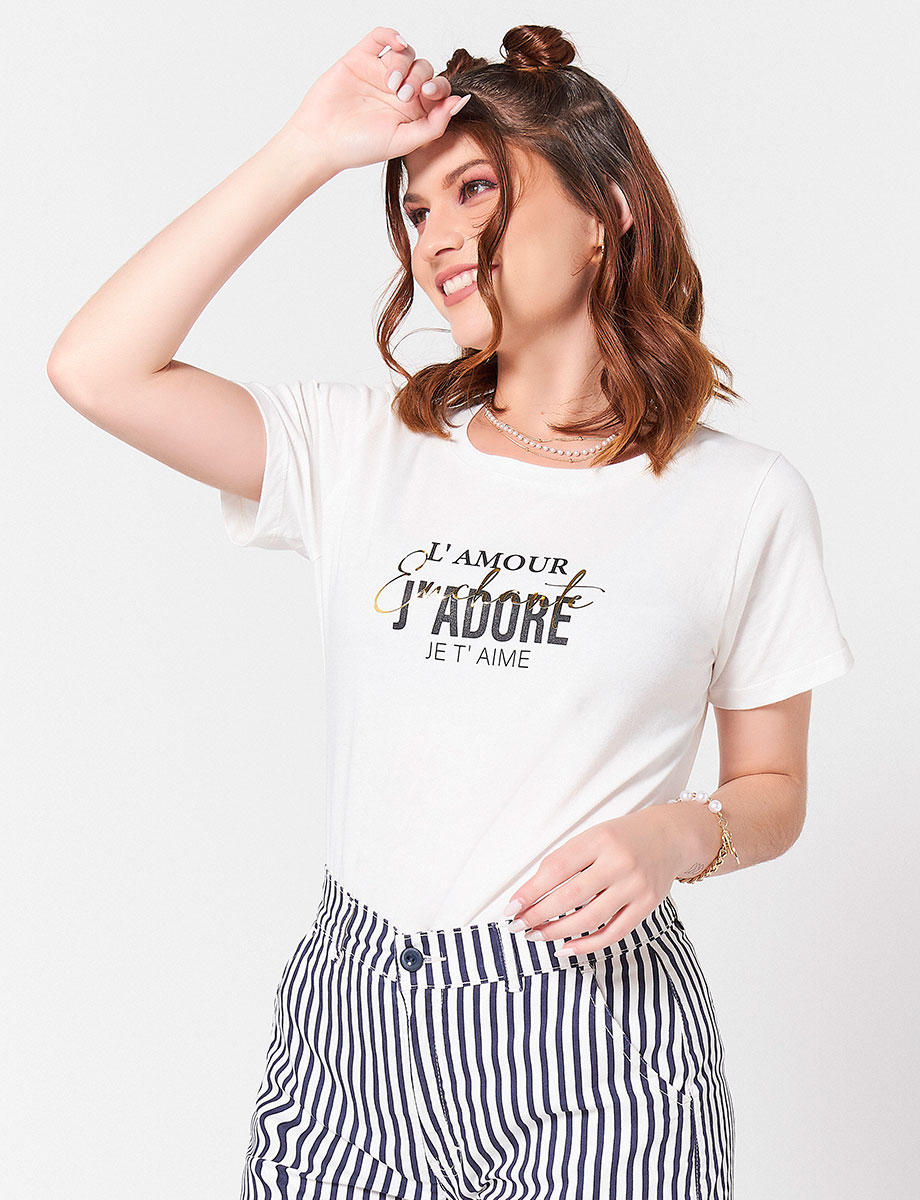 Camiseta J'adore Blanca