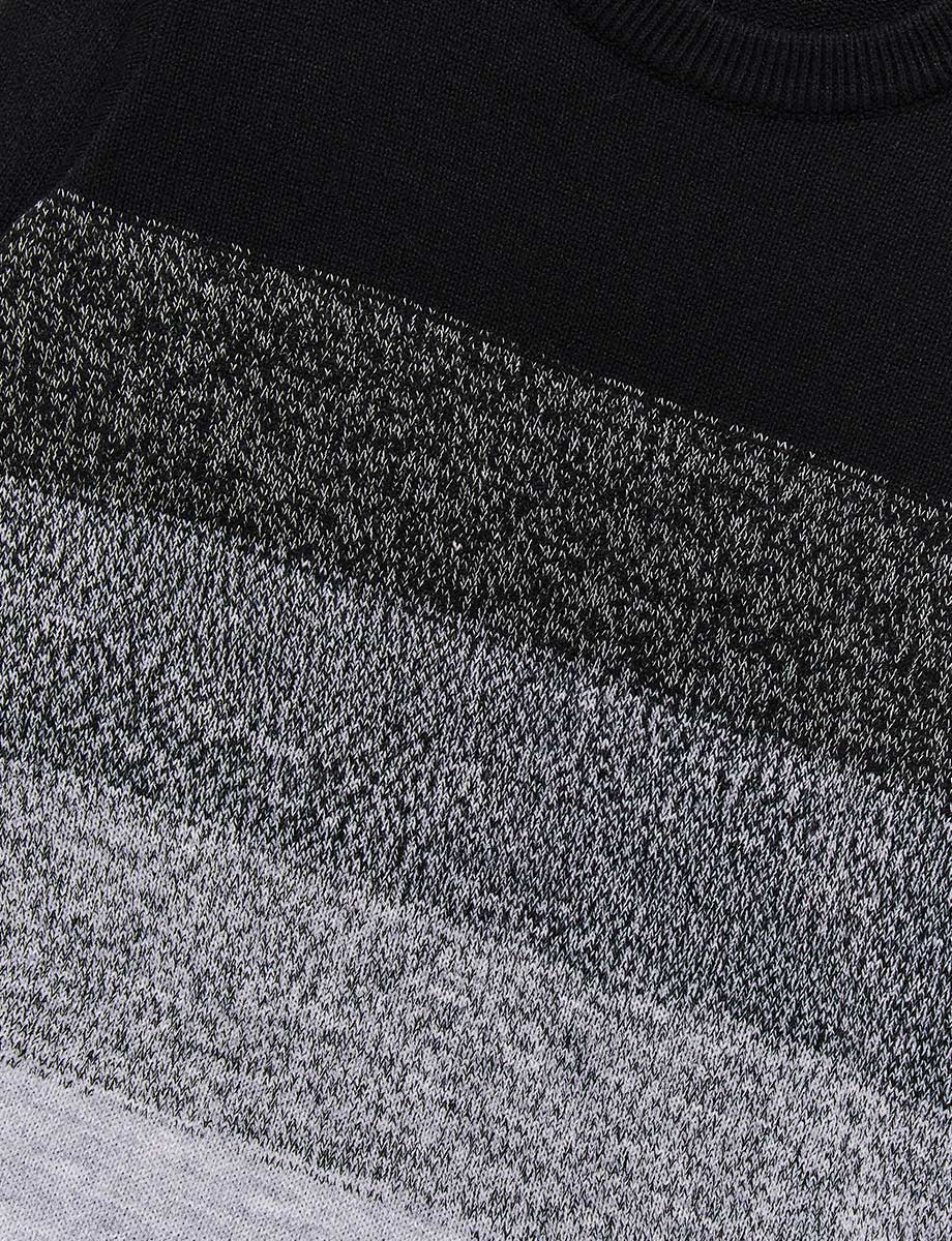Sweater Bloque Negro / Gris