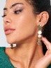 Aretes Largo Circular Dorado