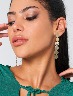 Aretes Largo Circular Dorado
