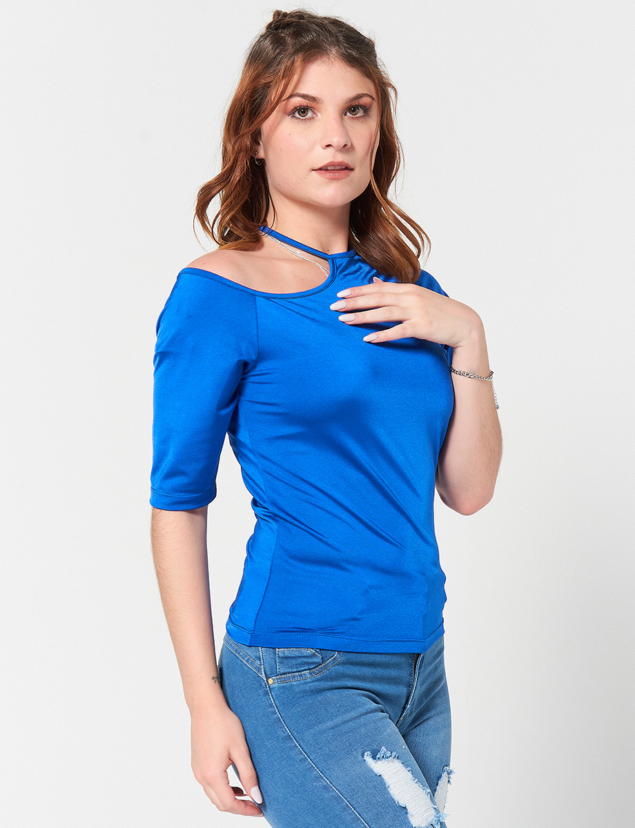 Blusa Cut Out Azul