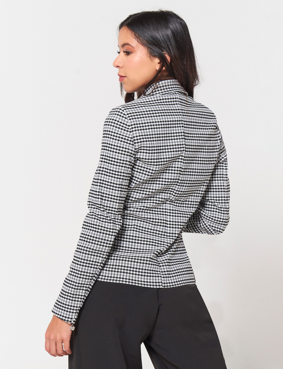 Blazer a Cuadros Negro / Blanco