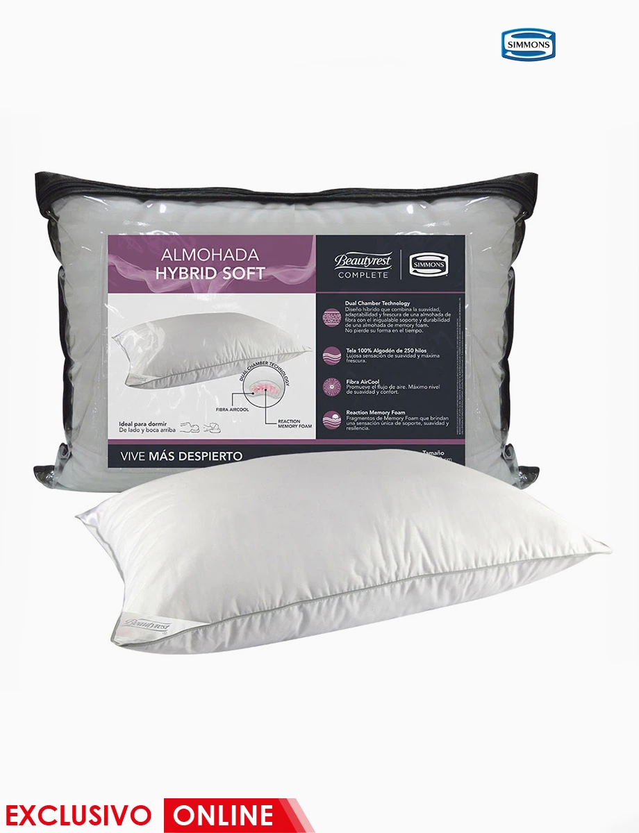 Almohada Beautyrest Hybrid Soft | Simmons