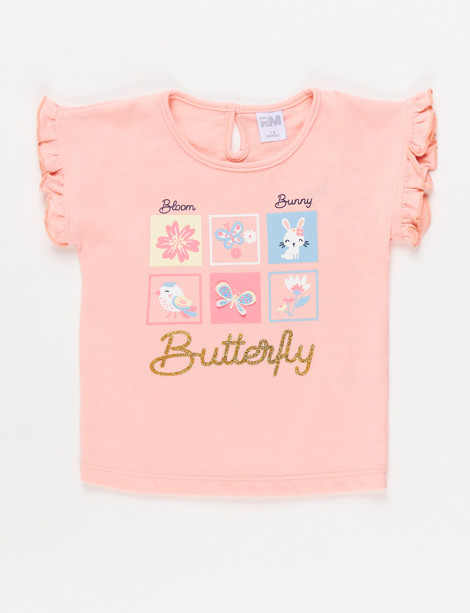 Camiseta Butterfly Salmón