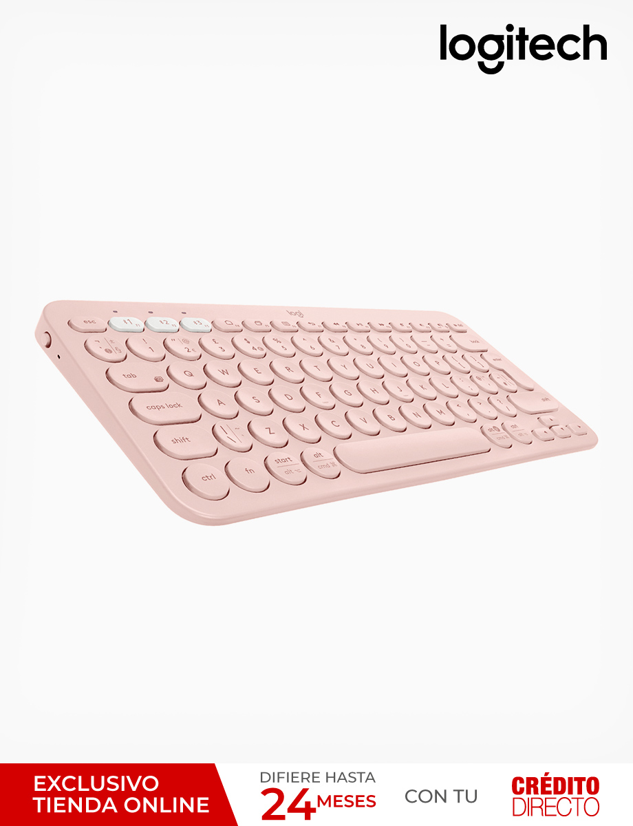 Teclado Bluetooth Multidispositivo K380 Rosado | Logitech