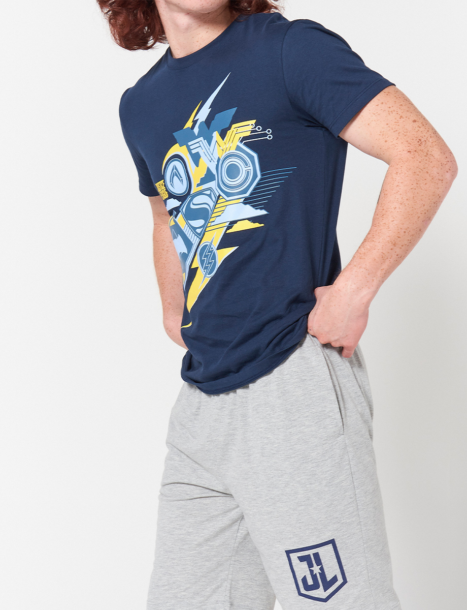 Pijama Camiseta + Short Azul