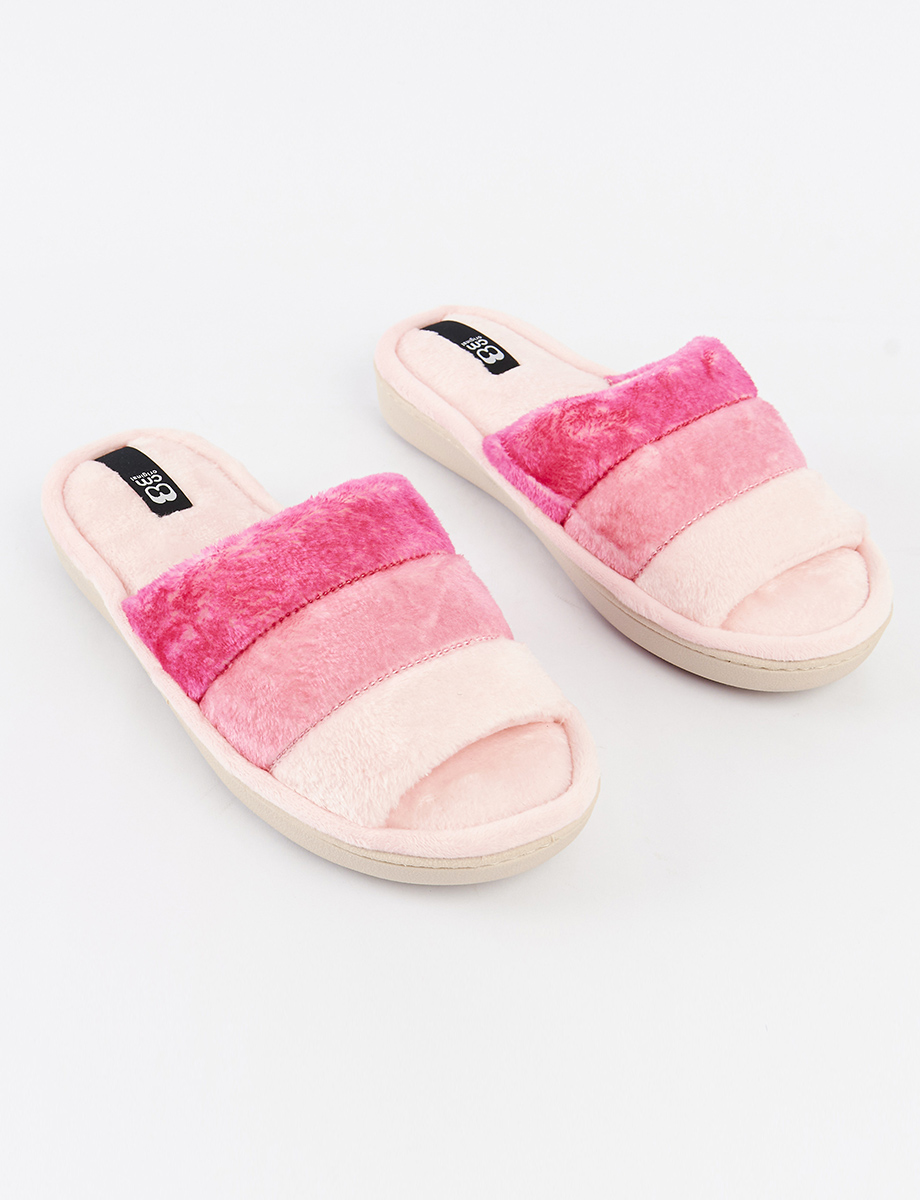 Pantufla Peluche a Rayas | CM Original