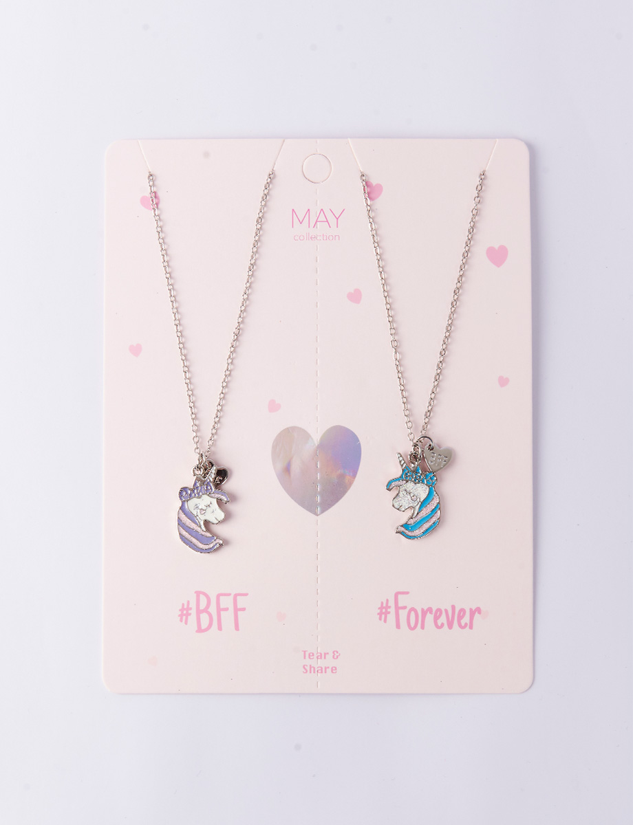 Set de Collar Unicornio Plateado