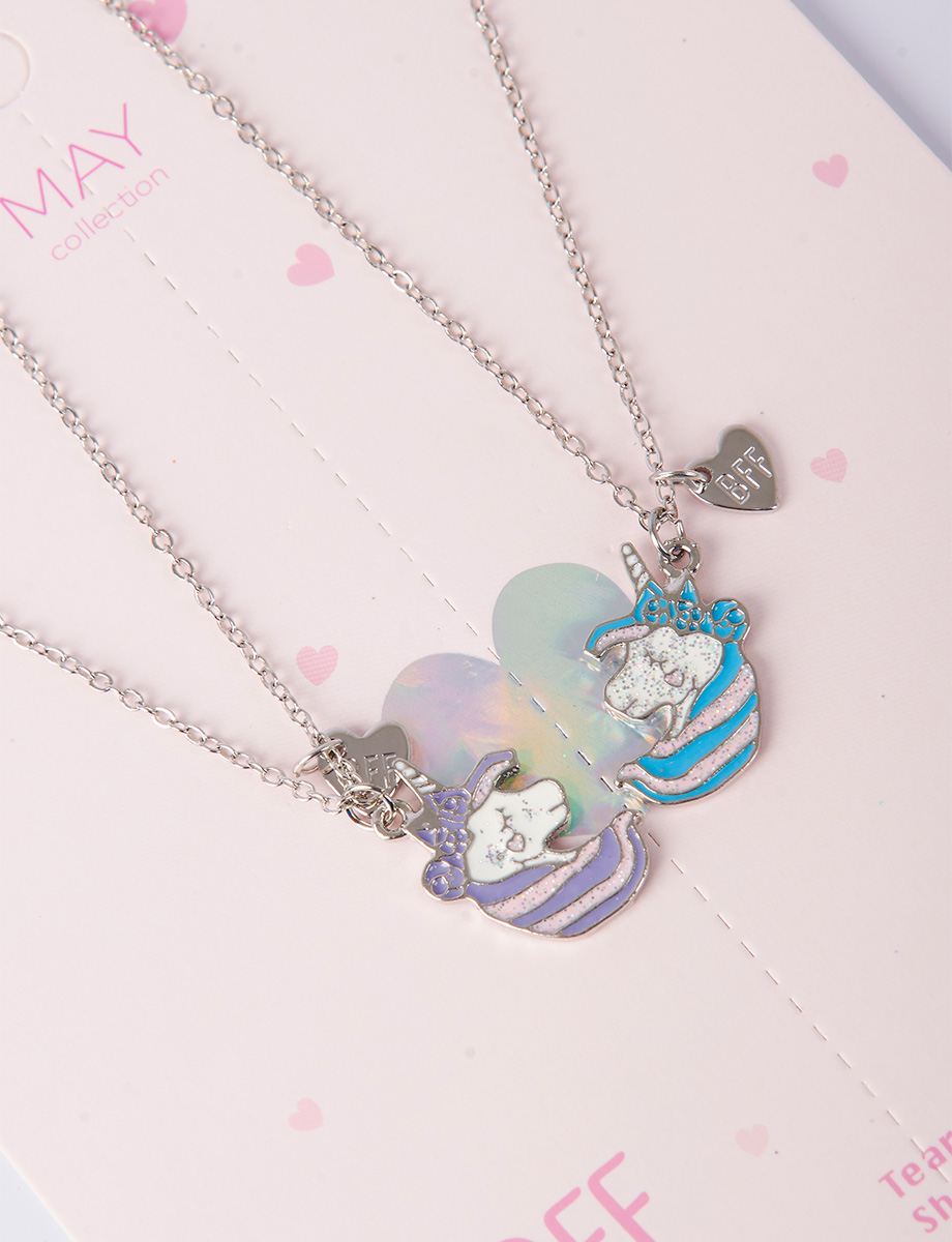 Set de Collar Unicornio Plateado