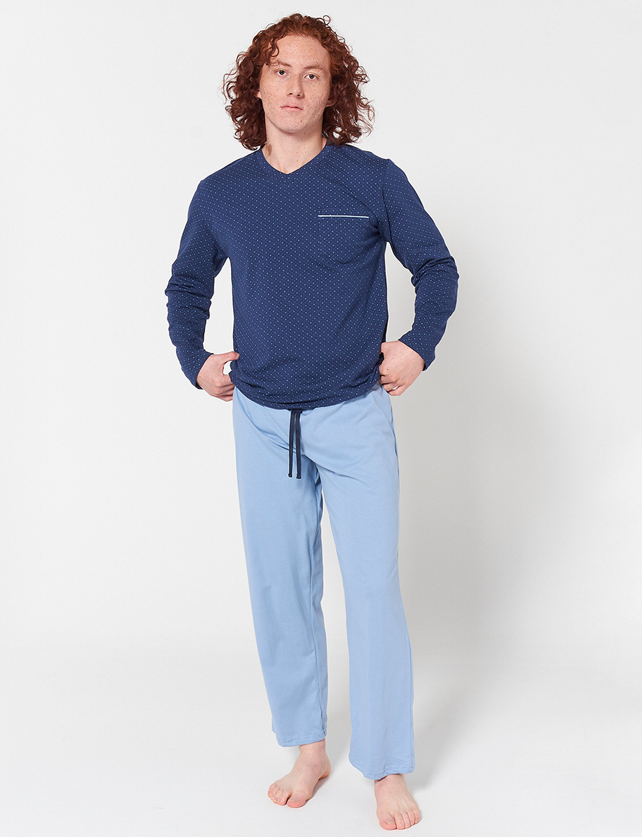Pijama Buzo + Pantalón  Azul