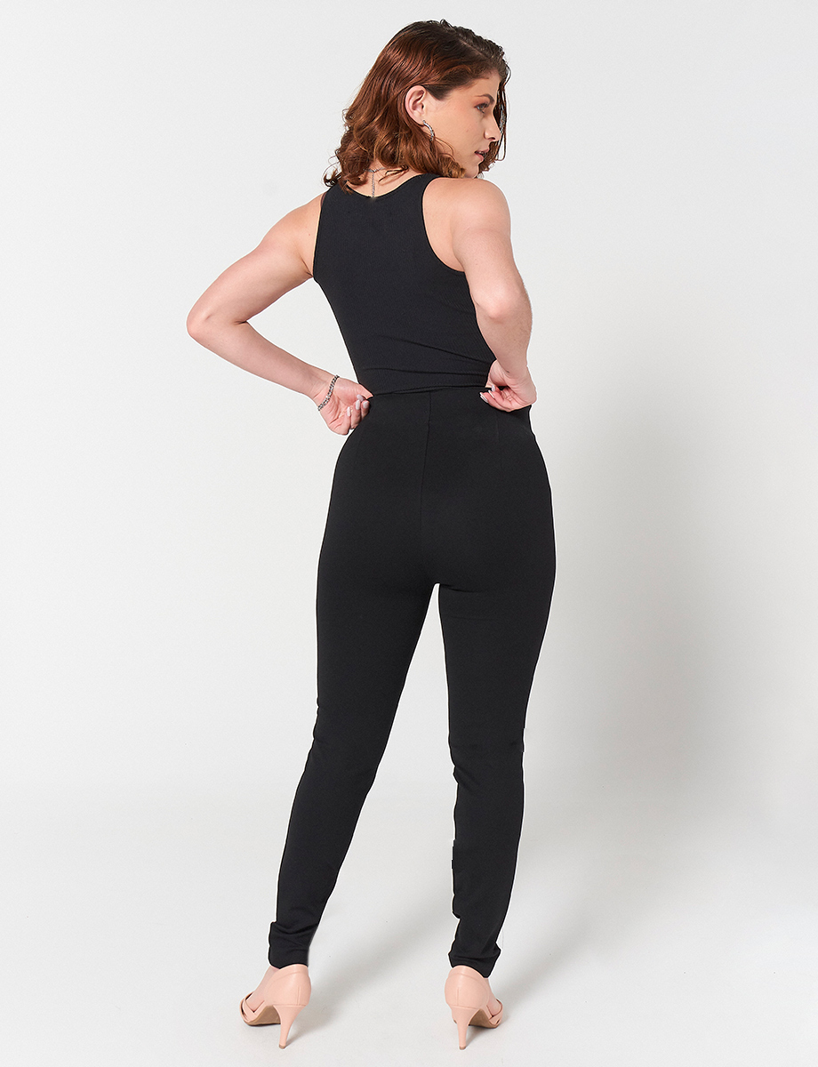 Leggins Clásico con Botones Negro