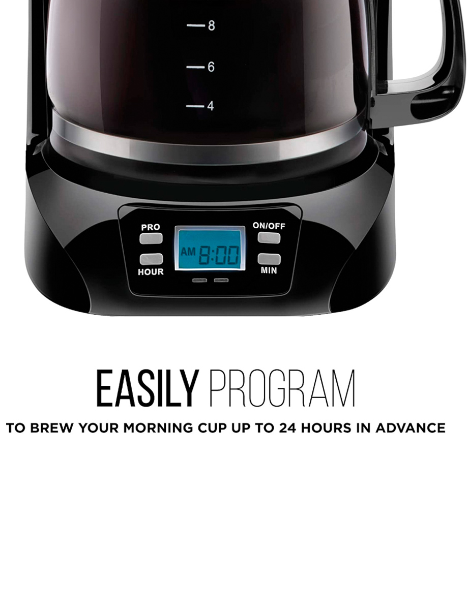 Cafetera Programable 12 Tazas | Chefman