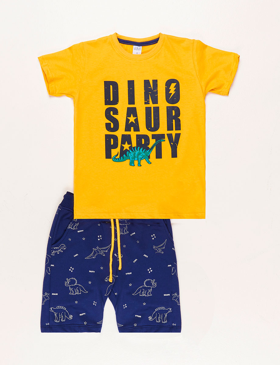 Conjunto Camiseta + Bermuda Dinosaur Party