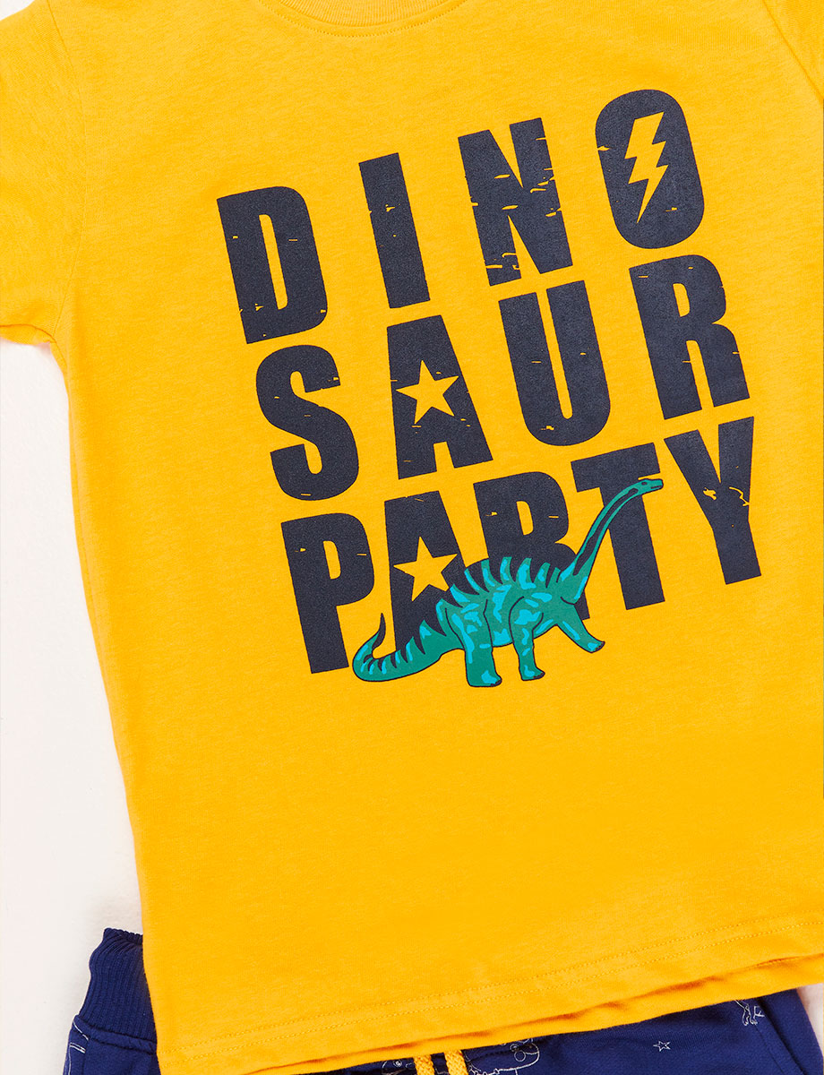 Conjunto Camiseta + Bermuda Dinosaur Party