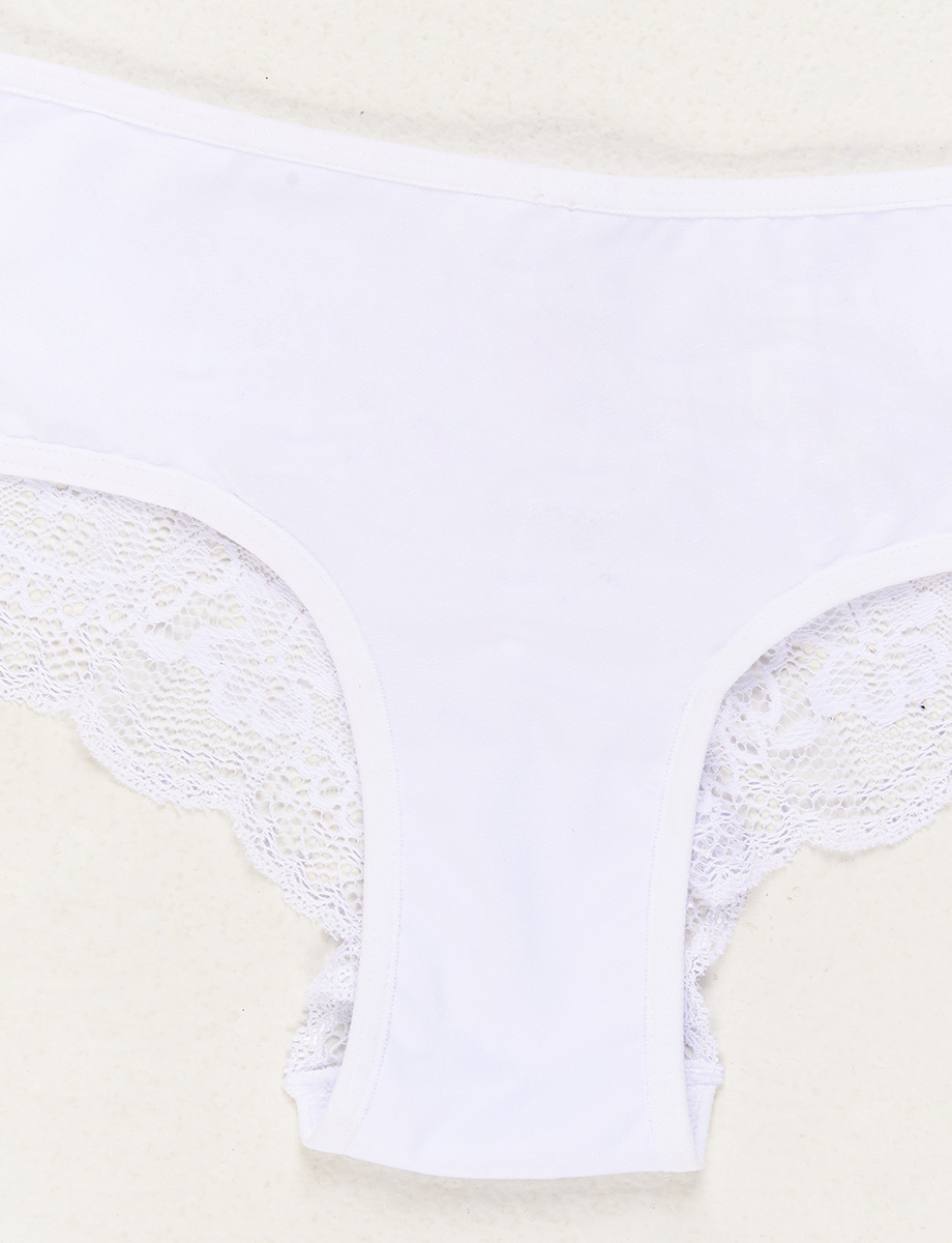 Bikini con Encaje Blanco