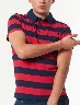 Camiseta Polo a Rayas Azul/Rojo