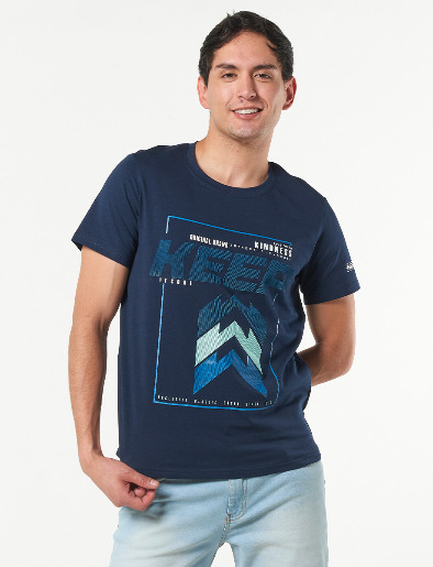 Camiseta Keep Azul Medio