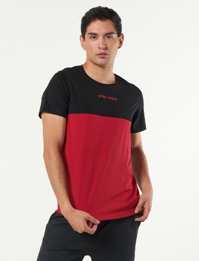 Camiseta Bloque Stay Wild Rojo