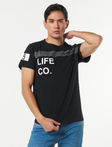 Camiseta Life Co Negro