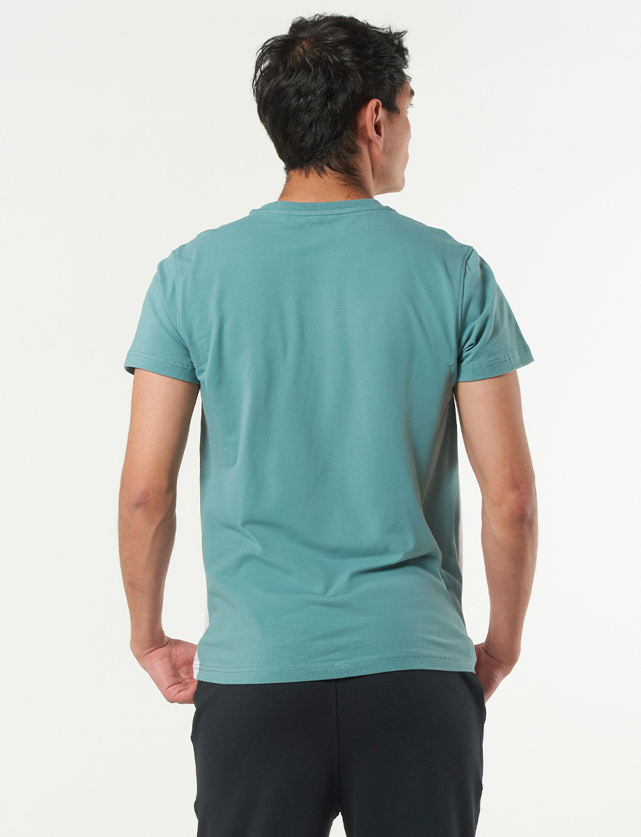 Camiseta Bloque de Color Verde Menta