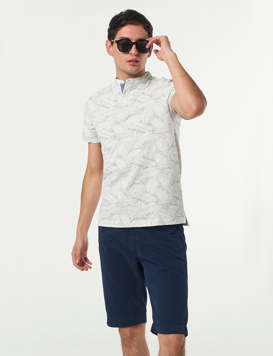 Camiseta Polo Cuello Mao Hojas