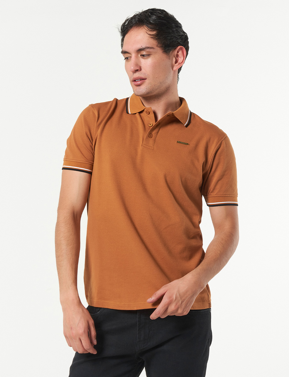Camiseta Polo Llana Camel