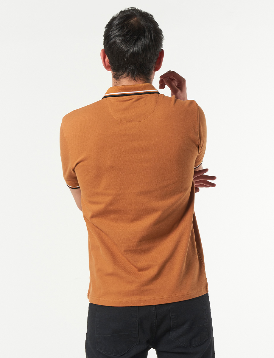Camiseta Polo Llana Camel