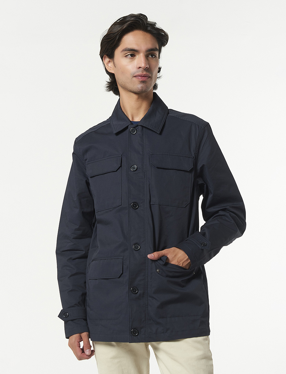 Chaqueta con Bolsillos Azul