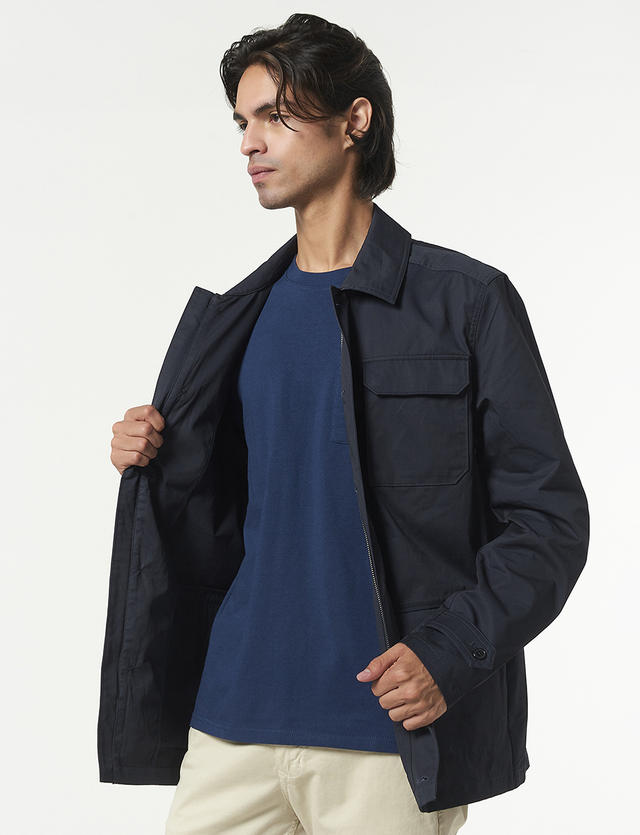 Chaqueta con Bolsillos Azul