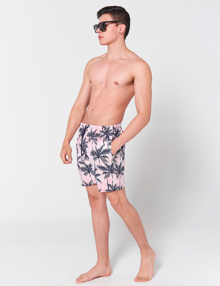 Bañador Palmeras Coral