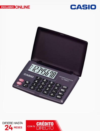 Calculadora Plegable LC-160LV-BK | Casio