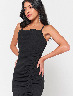 Vestido Largo con Abertura Negro