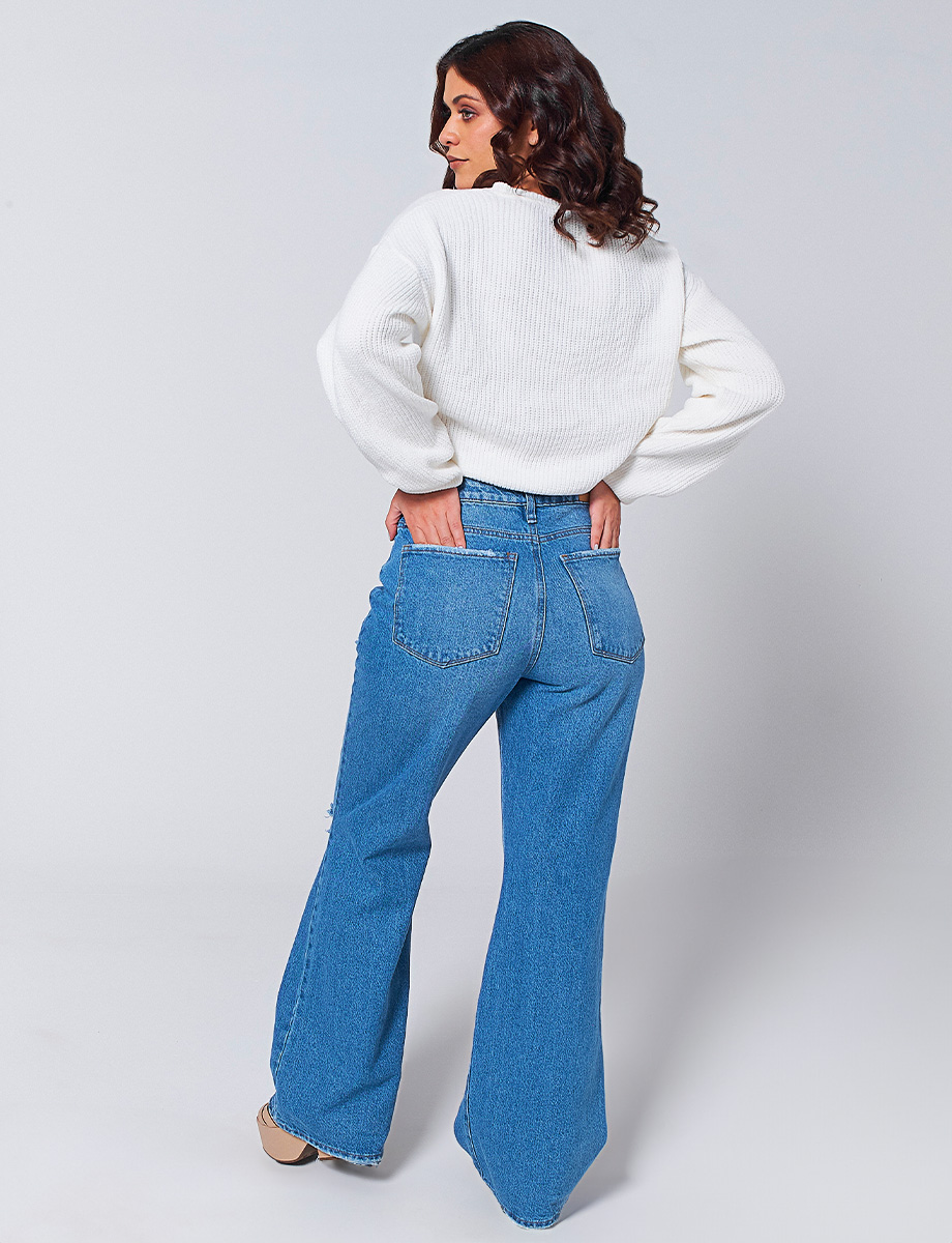Moda Ancha Jean Bota Ancha Azul Claro | JEANS Y PANTALONES | JEANS Y PANTALONES ...