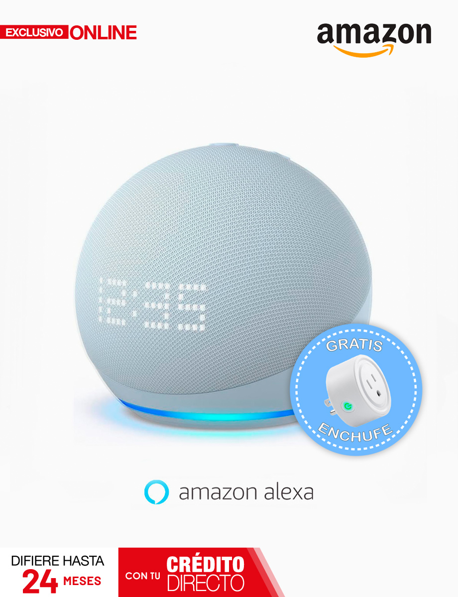 Parlante Inteligente Echo Dot 5ta Gen con Reloj Azul | <em class="search-results-highlight">Amazon</em>