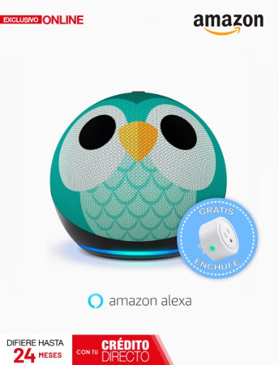 Parlante Inteligente Echo Dot Kids 5ta Gen Buho | <em class="search-results-highlight">Amazon Alexa</em>