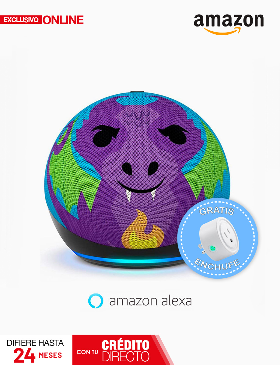 Parlante Inteligente Echo Dot Kids 5ta Gen Dragón | <em class="search-results-highlight">Amazon</em> Alexa
