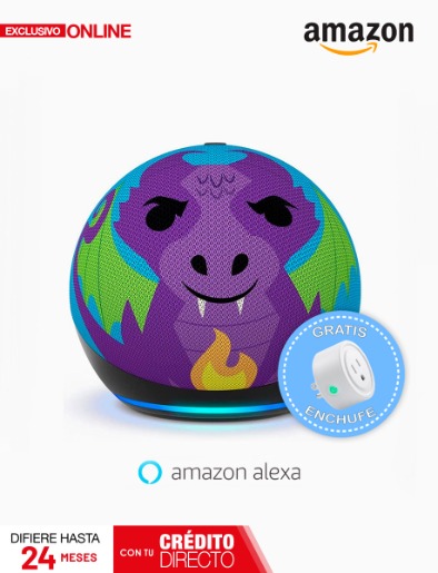 Parlante Inteligente Echo Dot Kids 5ta Gen Dragón | <em class="search-results-highlight">Amazon Alexa</em>