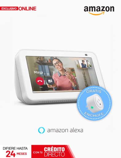 Pantalla Inteligente HD con Cámara Echo Show 5 Blanco | Amazon