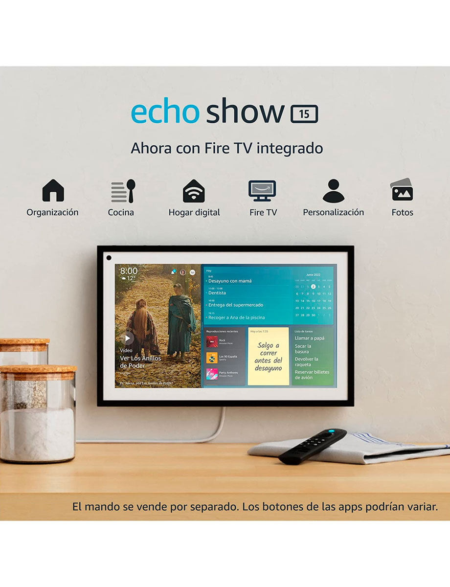 Pantalla Inteligente FHD de 15,6" Echo Show 15 | <em class="search-results-highlight">Amazon</em> Alexa
