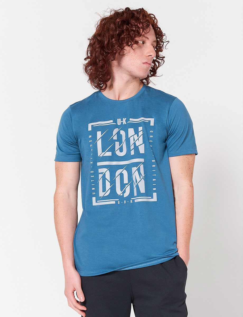 Camiseta London Azul Piedra