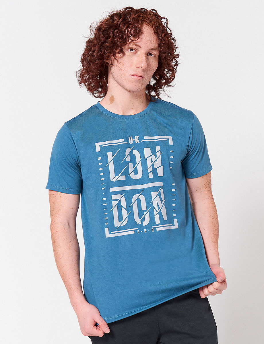 Camiseta London Azul Piedra