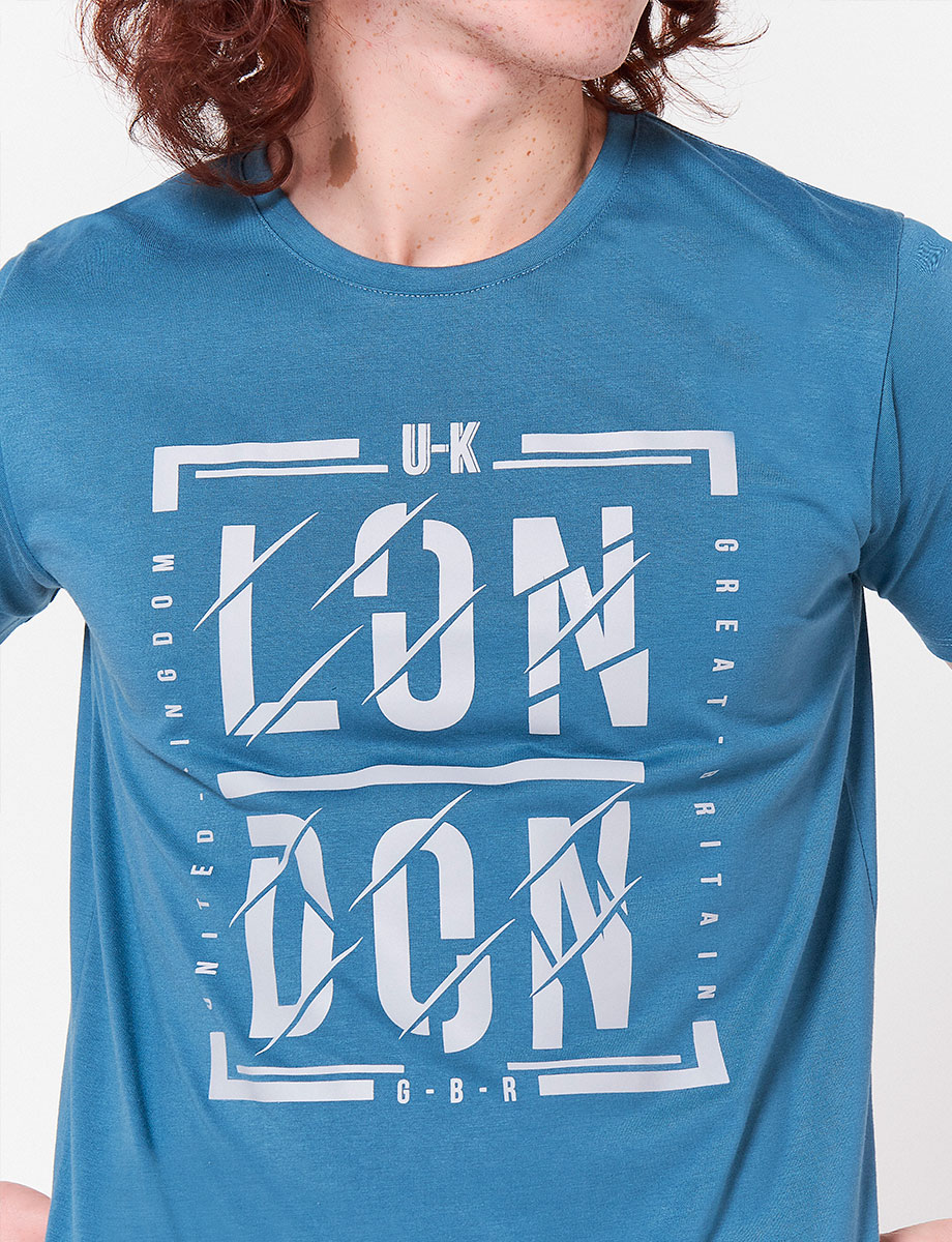 Camiseta London Azul Piedra