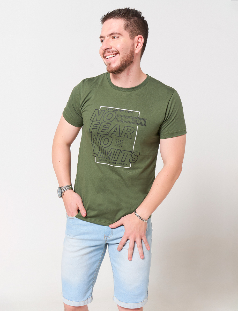 Camiseta No Fiar Verde Oliva