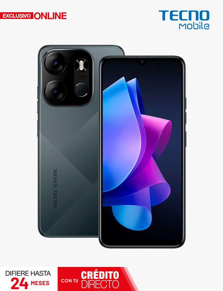 Celular Spark Go 2023 64GB Negro Interminable | Tecno