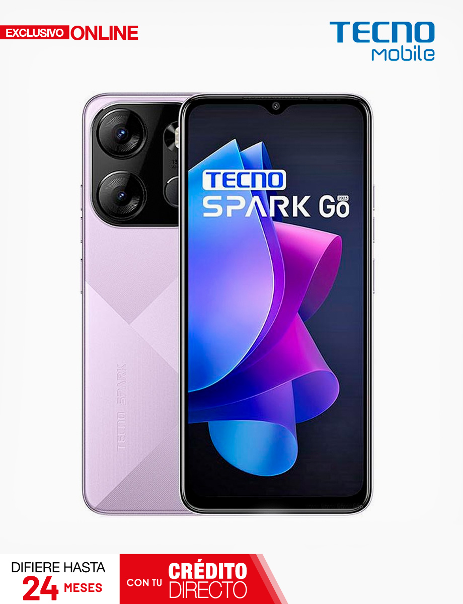 Celular Spark Go 2023 64GB Púrpura Nébula | Tecno