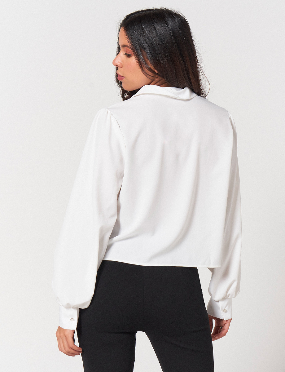 Blusa Botones Blanco