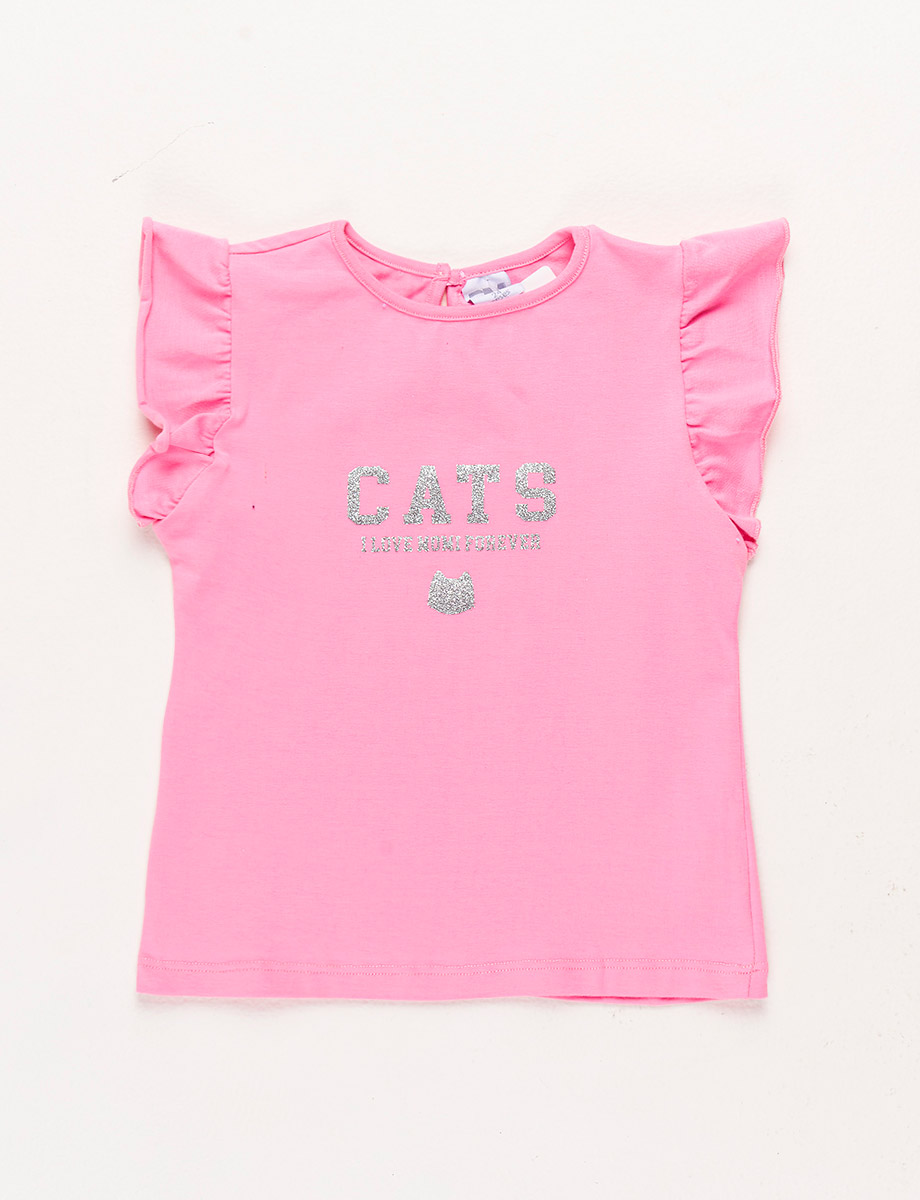 Camiseta Rosada Cats