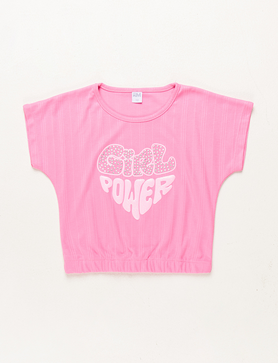 Camiseta Girl Power Rosado