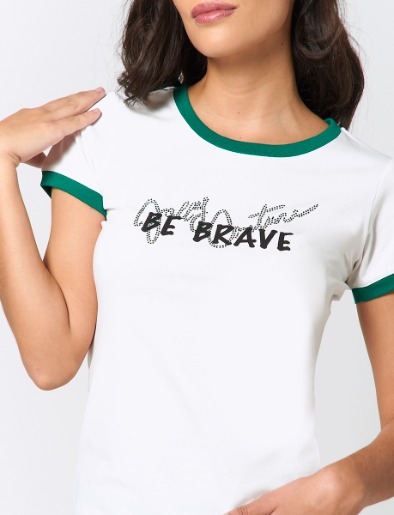 Camiseta Be Brave Blanca